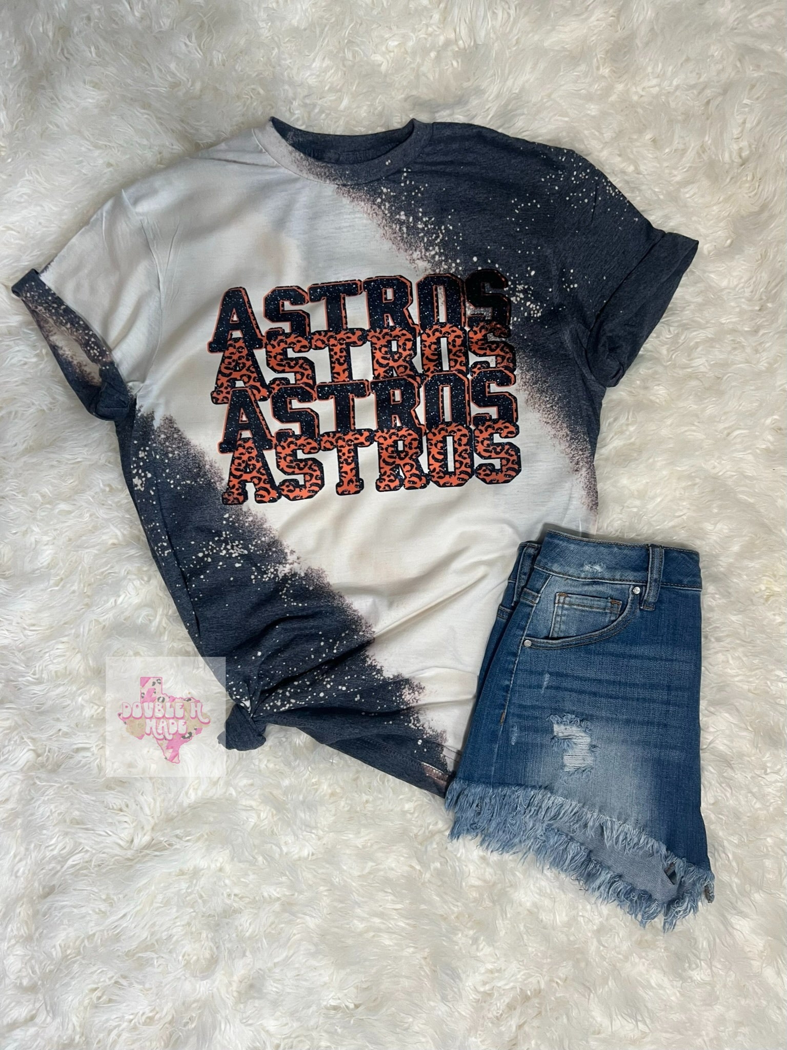 47 Athletic Houston Astros Bleach-Dyed XL T-Shirt