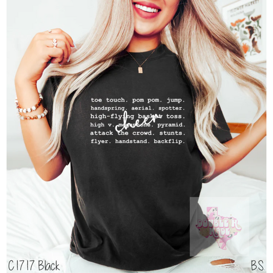 Cheer Typography Tee