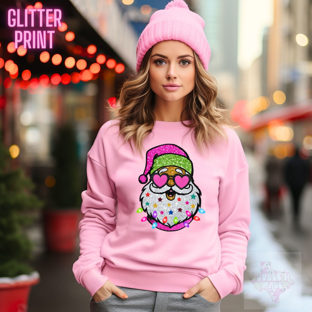 Glitter Santa Tee