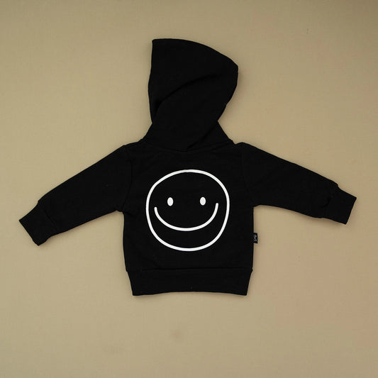 Black Happy Hoodie