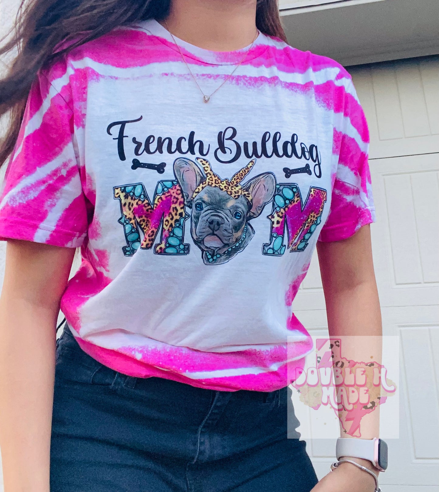 French Bulldog Mom Bleached Tee