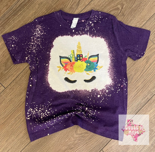 School Unicorn Bleached Tee