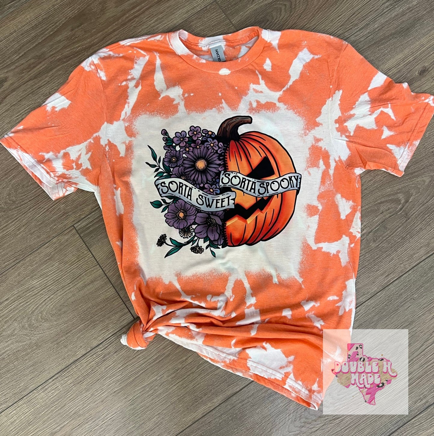 Sorta Sweet Sorta Spooky Bleached Tee