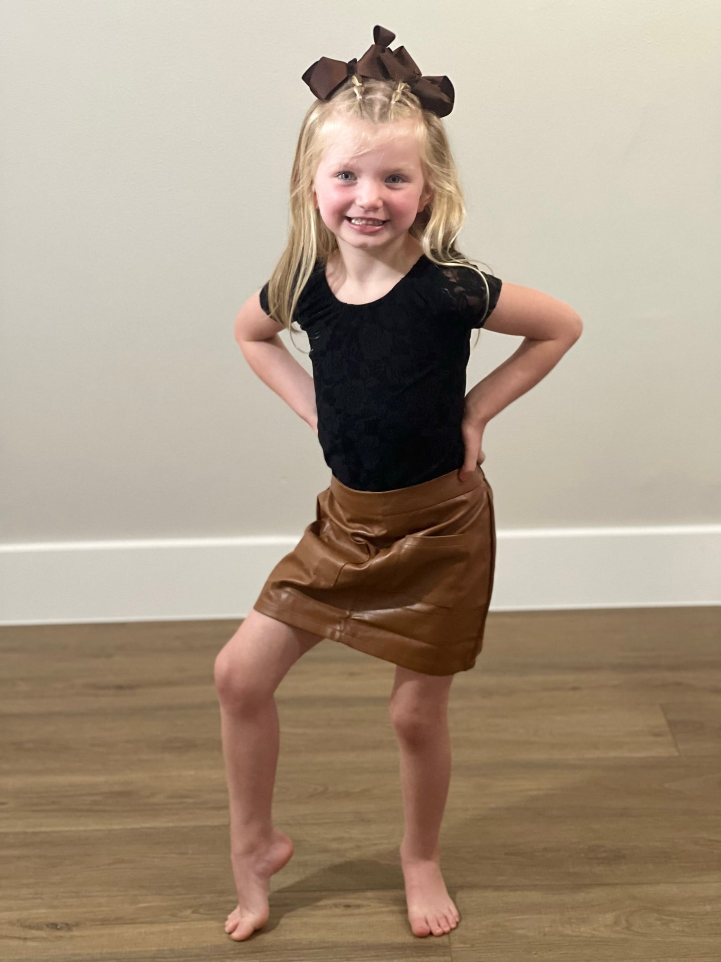 Pocket Mini Skirt in Brown