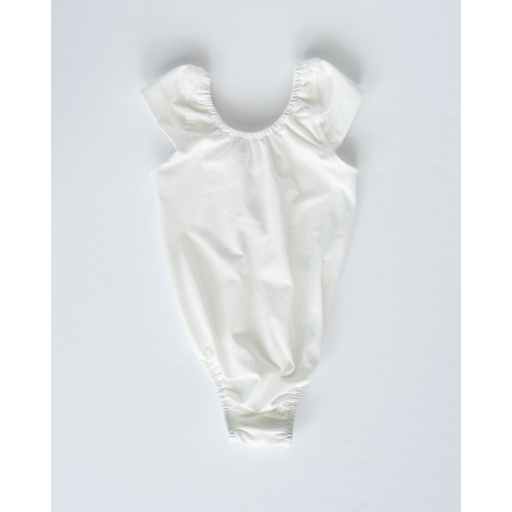 Cap Sleeve Leotard in White