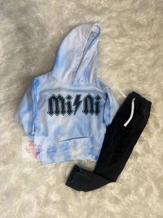 Mini Blue Tie Dye Hoodie