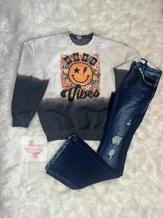 Good Vibes Bleached Sweatshirt