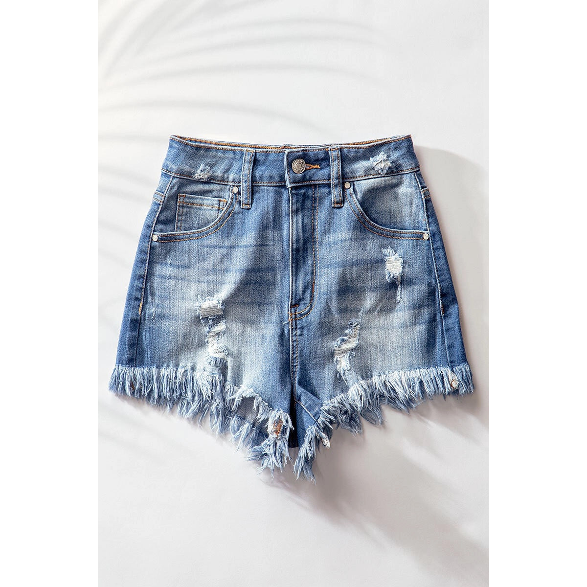 Urban High Rise Frayed Shorts