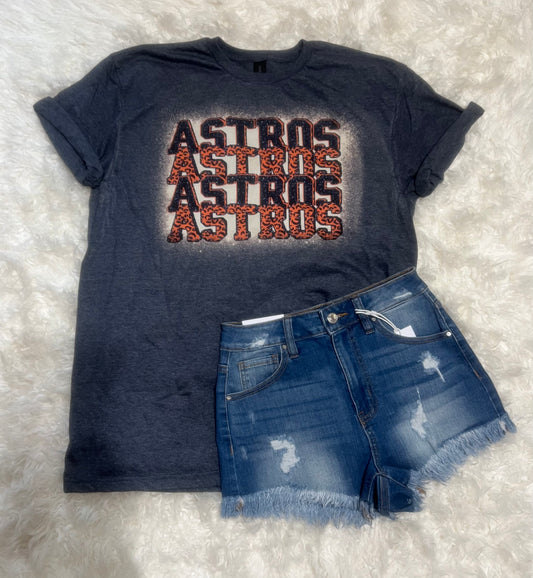 Navy Astros Bleached Tee