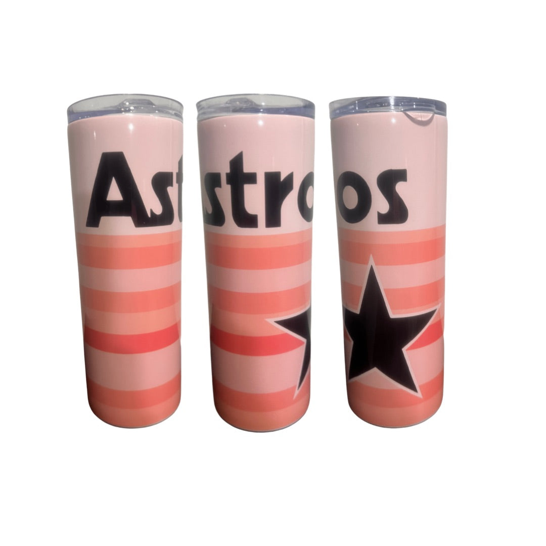 Pink Astros Tumbler