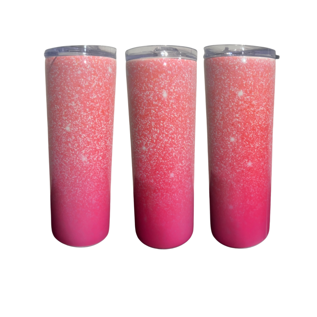 Pink Glitter Tumbler