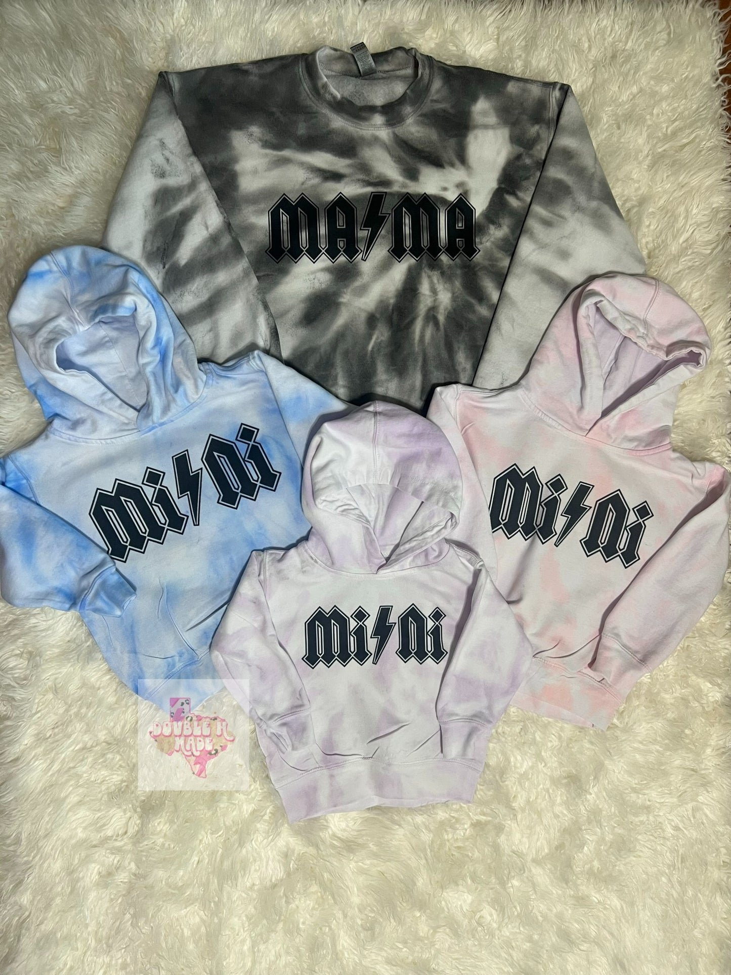 Mini Blue Tie Dye Hoodie